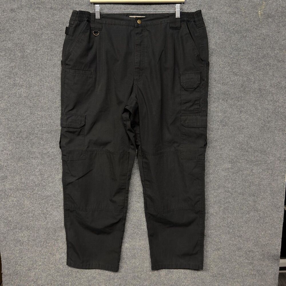 5.11 Tactical Cargo Pants Mens 42x30 Black Ripstop Workwear Utility Hiking
